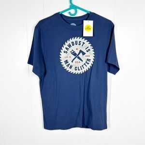 NWT Life is Good Sawdust is Man Glitter Graphic Tee Small